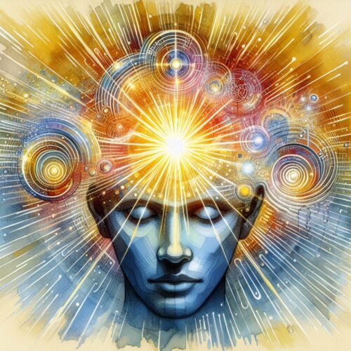 a human uses the power of the mind to cleanse and purify thoughts and visions.