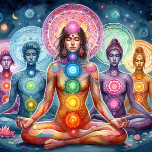 the chakras are wheels of energy intensity lined up the spine to the top of the head. Sometimes they get blocked.